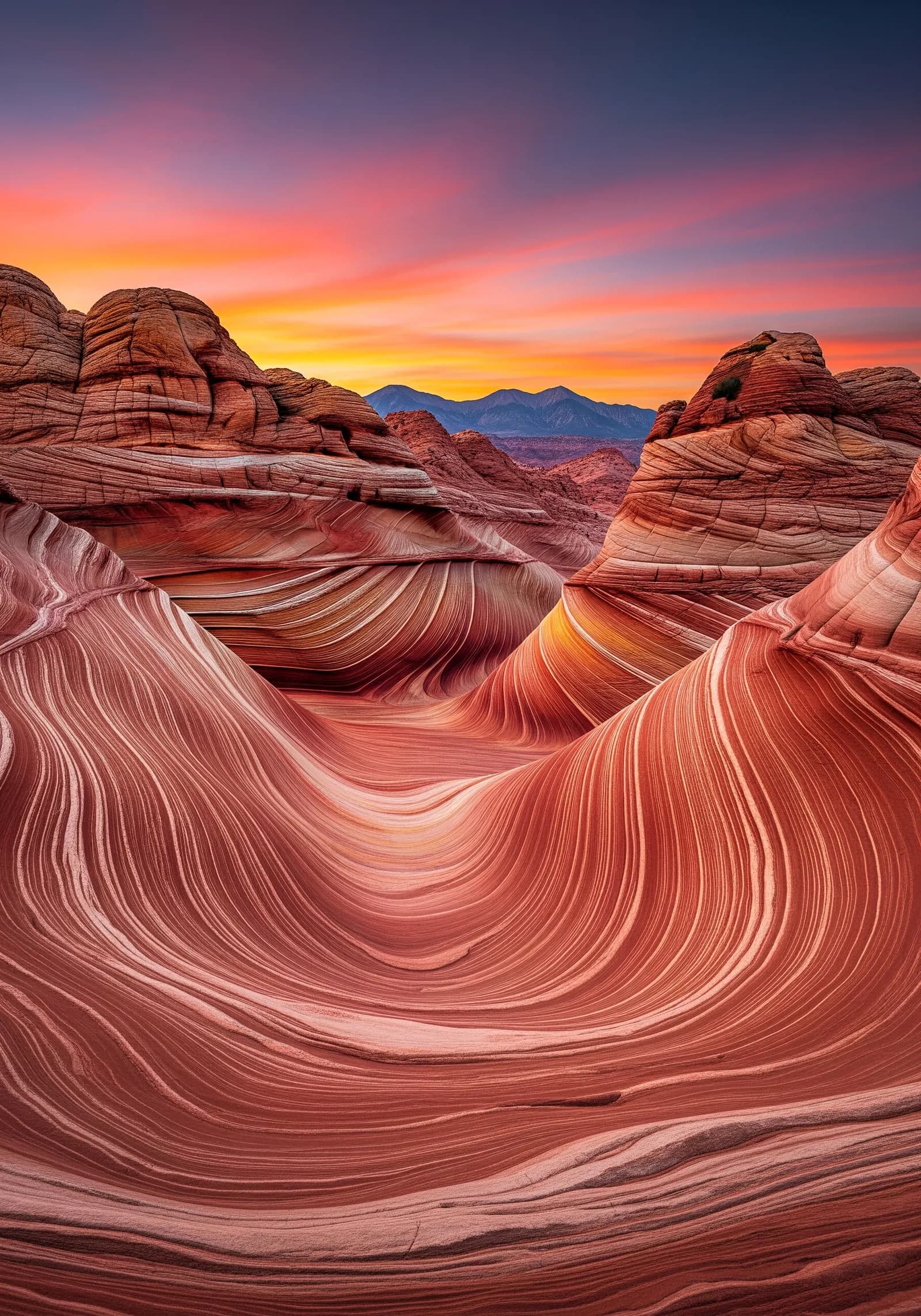 Southern Utah red-rock canyon at golden hour